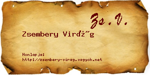 Zsembery Virág névjegykártya