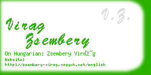 virag zsembery business card